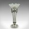 Small English Edwardian Art Nouveau Stem Vase in Silver and Glass, 1910s 4
