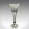 Kleine englische edwardianische Jugendstil Vase aus Silber & Glas, 1910er 2