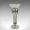 Small English Edwardian Art Nouveau Stem Vase in Silver and Glass, 1910s 2