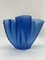 Vase Cartoccio Bleu Soufflé à la Bouche par Pietro Chiesa pour Fontana Arte, Italie 7