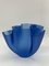 Mouth-Blown Cartoccio Vase in Blue by Pietro Chiesa for Fontana Arte, Italy 5