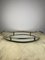Großes Ovales Tablett aus Messing & Spiegel, Italien, 1940er 1