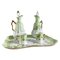 French Art Nouveau Head to Head Liquor Service in Porcelain, 19th Century, Set of 5, Image 1