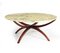 Mid-Century Swedish Rosewood and Marble Spider Coffee Table 1
