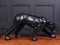 Large Leather Covered Panther Sculpture, 1950s 11