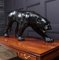 Large Leather Covered Panther Sculpture, 1950s 5