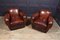 French Leather Moustache Back Club Chairs, 1930s, Set of 2 4