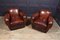 French Leather Moustache Back Club Chairs, 1930s, Set of 2, Image 4