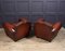 French Leather Moustache Back Club Chairs, 1930s, Set of 2 9