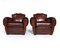 French Leather Moustache Back Club Chairs, 1930s, Set of 2 2