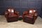 French Leather Moustache Back Club Chairs, 1930s, Set of 2 12