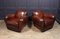 French Leather Moustache Back Club Chairs, 1930s, Set of 2, Image 8