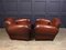 French Leather Moustache Back Club Chairs, 1930s, Set of 2 7