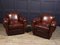 French Leather Moustache Back Club Chairs, 1930s, Set of 2 10