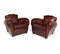 French Leather Moustache Back Club Chairs, 1930s, Set of 2, Image 1