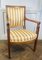 French Directoire Beech Armchair in Gold & White Upholstery, France, 19th Century 13