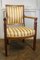 French Directoire Beech Armchair in Gold & White Upholstery, France, 19th Century, Image 8