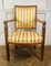 French Directoire Beech Armchair in Gold & White Upholstery, France, 19th Century 9