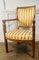 French Directoire Beech Armchair in Gold & White Upholstery, France, 19th Century 12