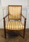 French Directoire Beech Armchair in Gold & White Upholstery, France, 19th Century 2