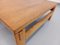 Vintage Square Coffee Table in Solid Oak, 1960s 10