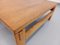 Vintage Square Coffee Table in Solid Oak, 1960s, Image 10