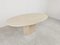 Oval Travertine Dining Table, 1970s 9