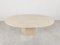 Oval Travertine Dining Table, 1970s 1