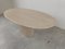 Oval Travertine Dining Table, 1970s 2