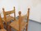 Vintage Brutalist Chairs in Oak and Straw, 1960s, Set of 6, Image 13