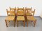 Vintage Brutalist Chairs in Oak and Straw, 1960s, Set of 6 8