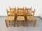 Vintage Brutalist Chairs in Oak and Straw, 1960s, Set of 6, Image 8