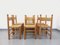 Vintage Brutalist Chairs in Oak and Straw, 1960s, Set of 6, Image 4