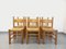 Vintage Brutalist Chairs in Oak and Straw, 1960s, Set of 6, Image 2