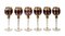 Bohemian Handmade Gilt Glass Wine Glasses, Set of 6 1