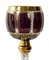 Bicchieri da vino della Boemia fatti a mano in vetro dorato, set di 6, Immagine 4