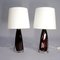 Table Lamps in Red Glass by Carl Fagerlund for Orrefors, Sweden, 1950s, Set of 2 3