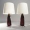 Table Lamps in Red Glass by Carl Fagerlund for Orrefors, Sweden, 1950s, Set of 2 1