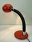 Lámpara de mesa en forma de codo en negro y naranja al estilo de Targetti Sankey, Italia, años 70, Imagen 12