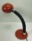 Lampe de Bureau Elbow Noire et Orange dans le style de Targetti Sankey, Italie, 1970 2