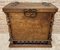 Early 20th Century French Hand-Carved Wooden Trunk 3