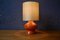Lámpara de mesa de cerámica en naranja, años 60, Imagen 2
