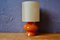 Orange Ceramic Table Lamp, 1960s, Image 1