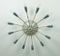Sputnik Spider Deckenlampe mit 12 Armen, 1950er 9
