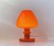 Orange Table Lamp in Glass from Hans-Agne Jakobsson AB Markaryd, 1960s 2