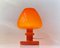 Lámpara de mesa naranja de vidrio de Hans-Agne Jakobsson AB Markaryd, años 60, Imagen 6