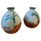 Belgische Vasen aus handbemalter Keramik von Ceramique de Bruxelles, 1970er, 2er Set 1