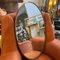 Mid-Century Modern Italian Oval Brass Wall Mirror in the style of Gio Ponti, 1950s 5