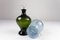 Danish Art Deco Blue and Green Glass Decanters, 1930s, Set of 2, Image 11