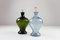 Decanter Art Déco in vetro blu e verde, Danimarca, anni '30, set di 2, Immagine 14